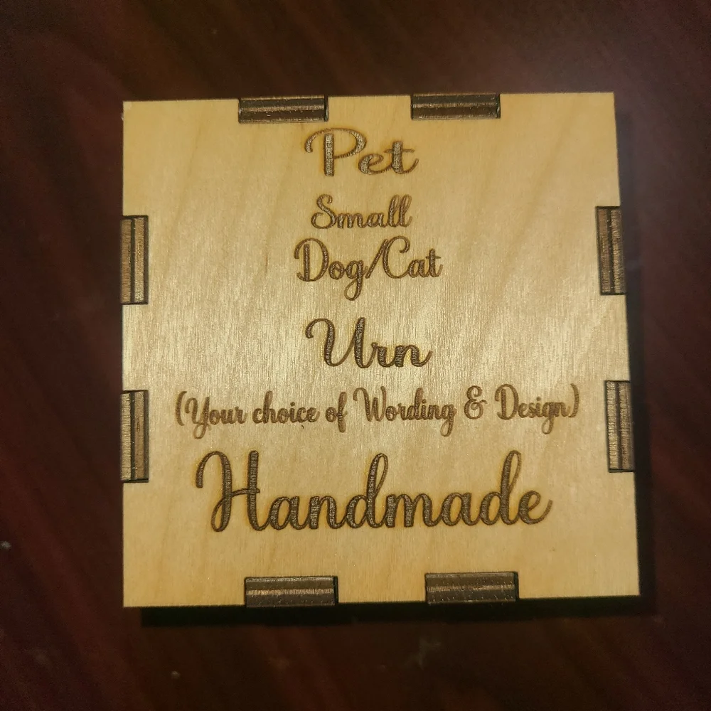 Handmade Pet Urn Box for Small Pet, Personalized